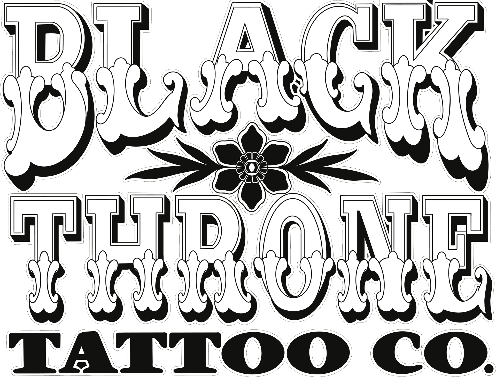 Black throne tattoo logo